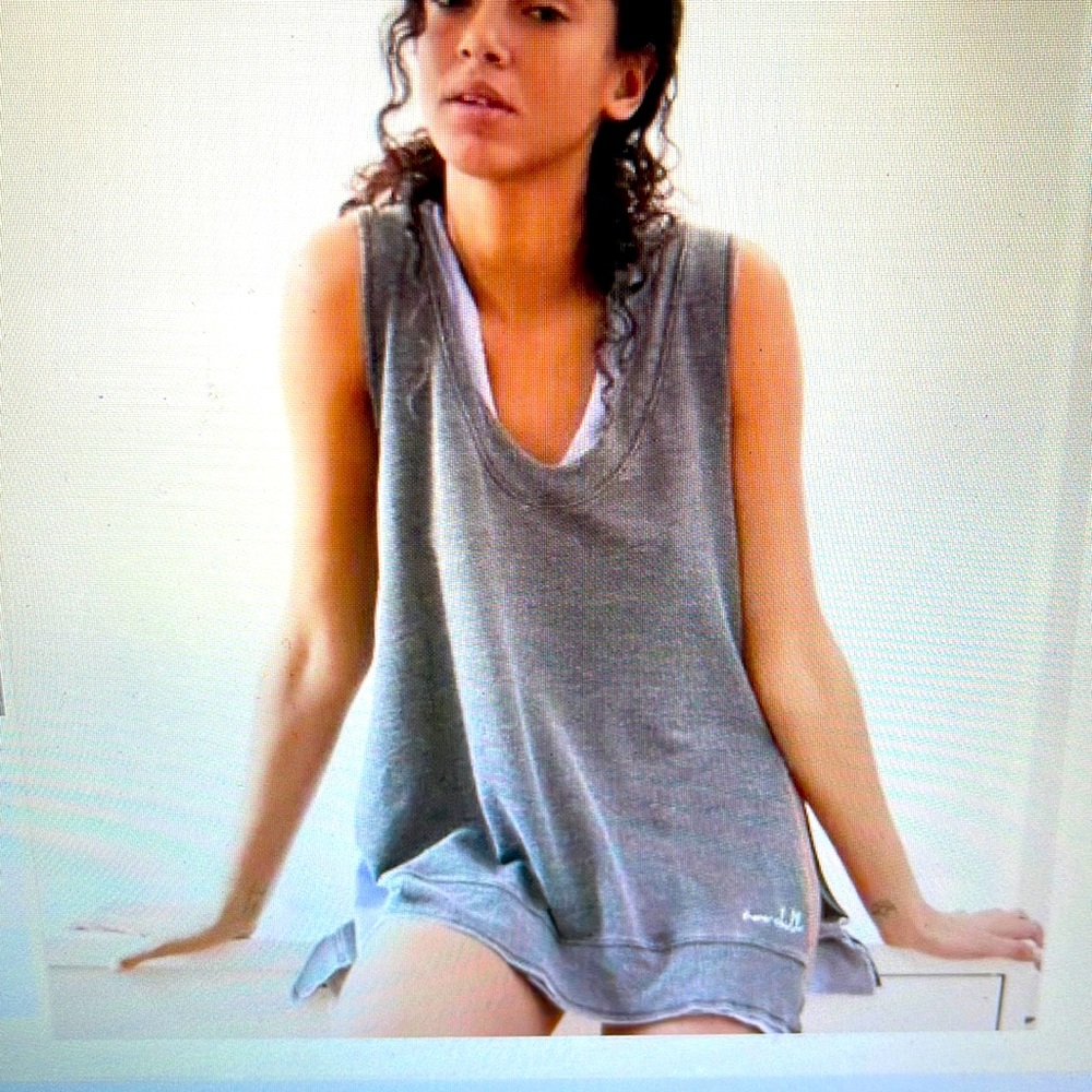 Free People Intimately Embroidered More Chill Tank Top